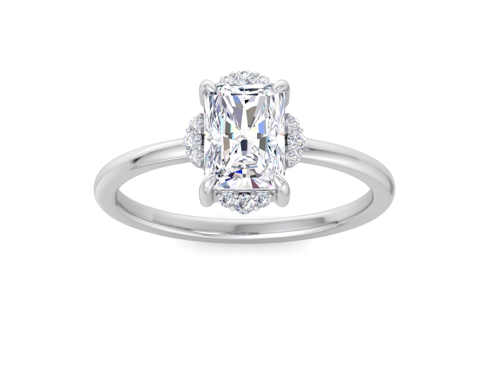 1.45 Carat Emerald Cut Engagement Ring