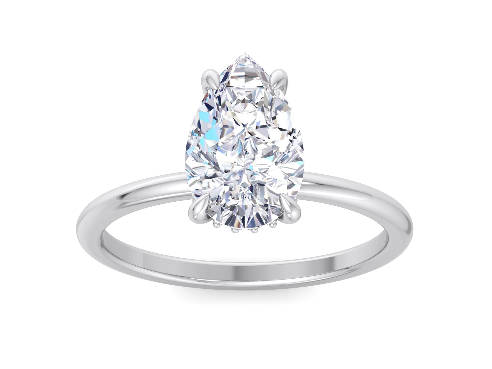 2.70 Ct Pear Cut Engagement Ring Solitaire Ring Wedding Ring
