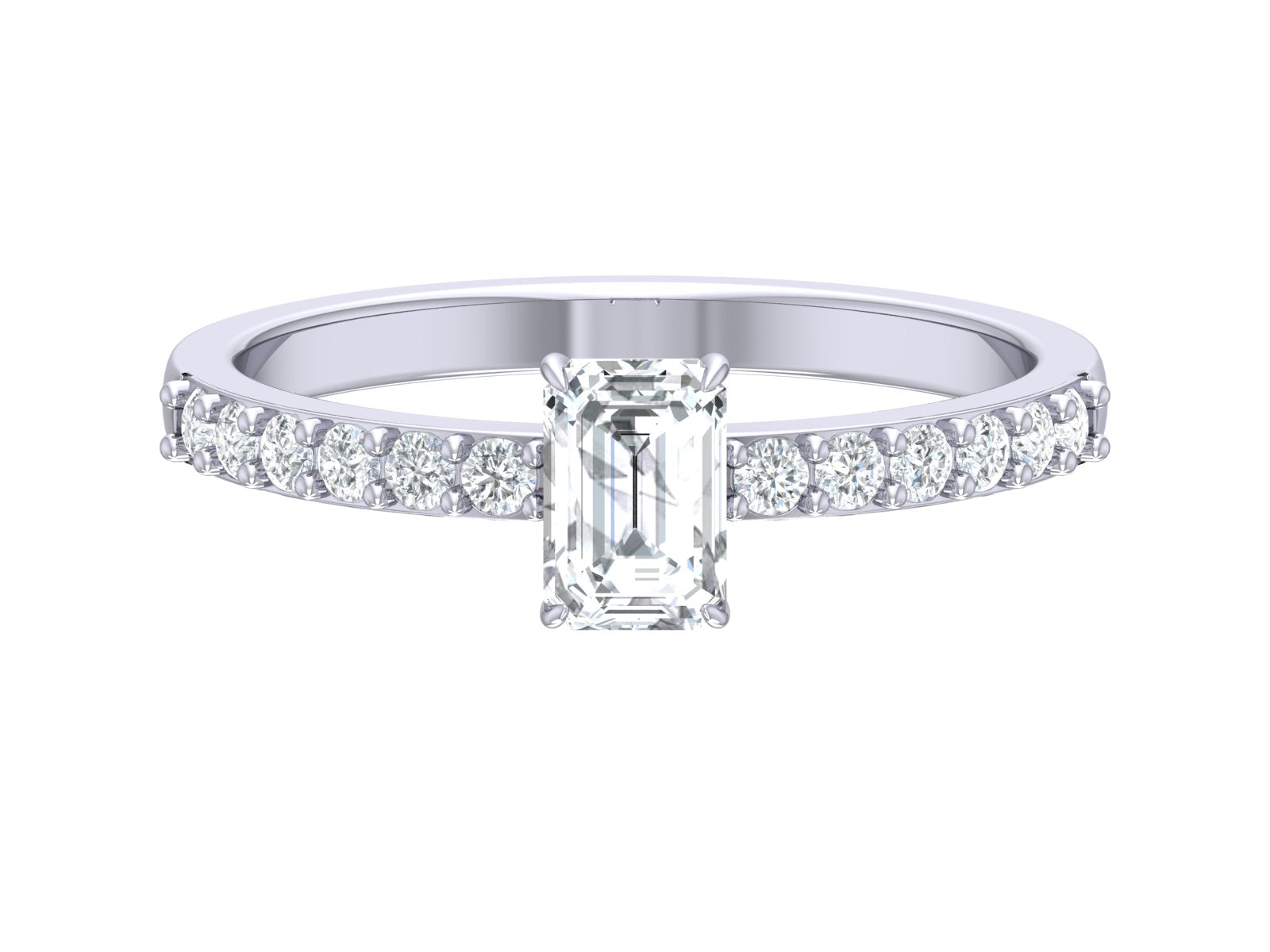 Emerald Cut Diamond Engagement Ring