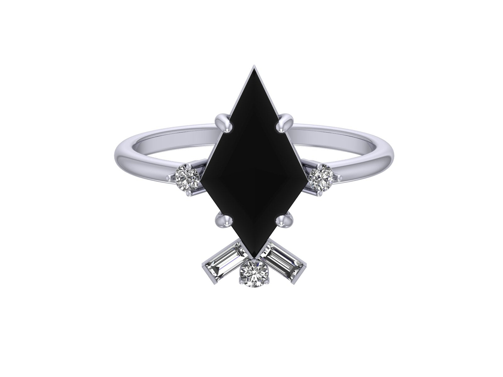 Kite Salt And Pepper Diamond Ring Engagement Wedding Gift Ring