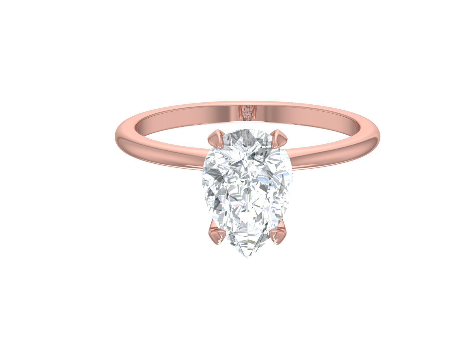 2.25 CT Pear Engagement Ring, Dainty Moissanite Engagement Ring