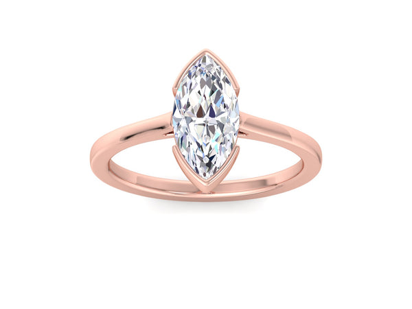 1.5 CT Marquise Cut Solitaire Diamond Moissanite Engagement Ring