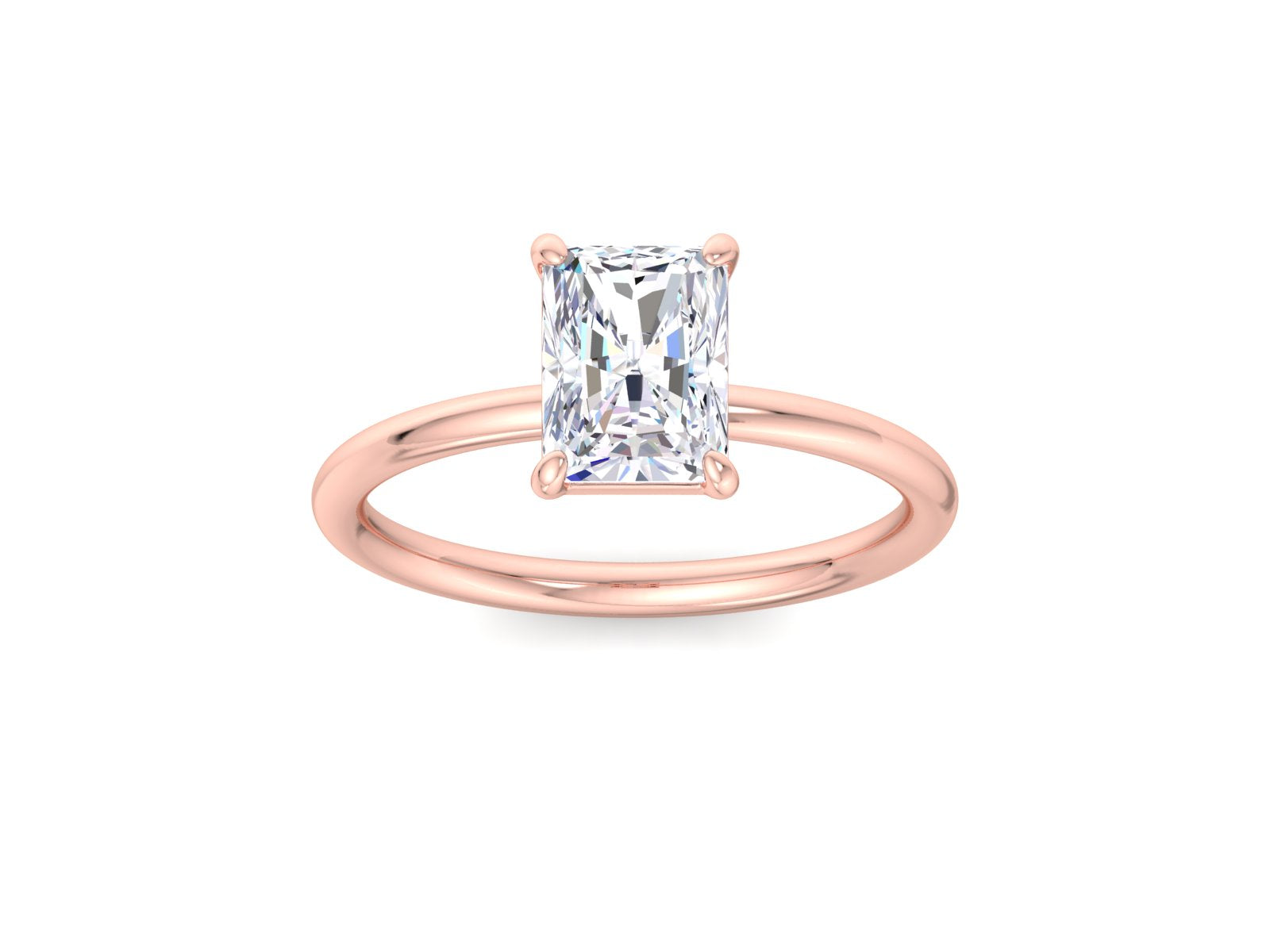 1.70 CT Radiant Cut Lab Grown Diamond Engagement Ring