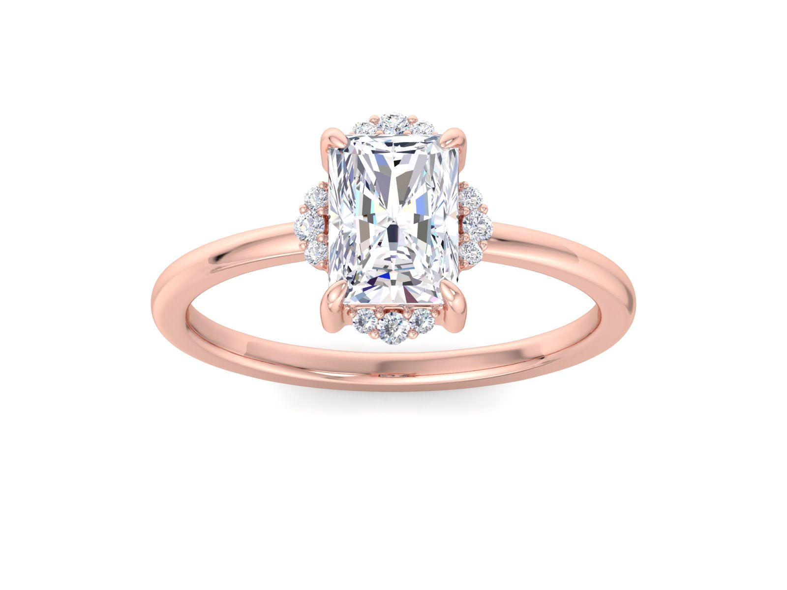 1.45 Carat Emerald Cut Engagement Ring