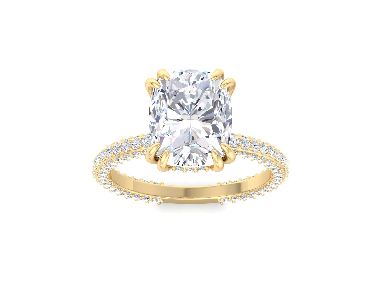 2.0ct Elongated Cushion Cut Diamond Engagement Ring Gift For Her
