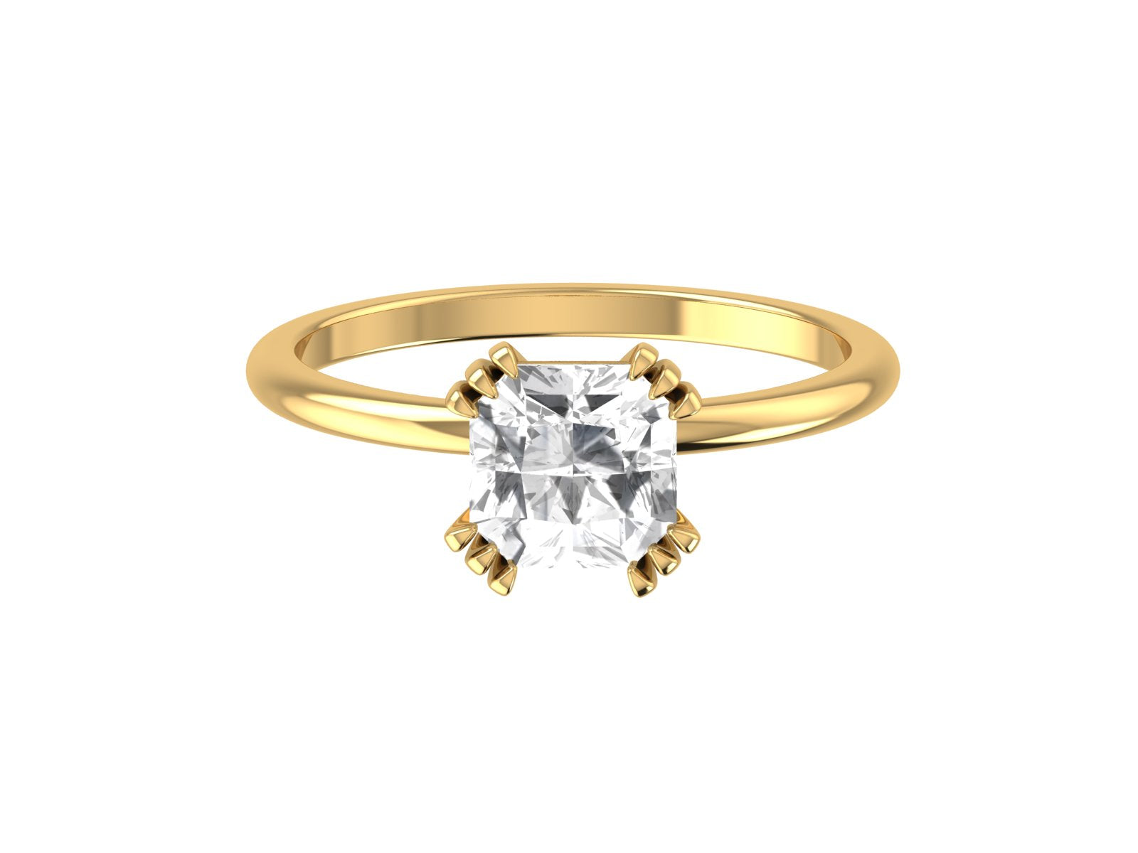 2.00 Carat Radiant Cut Moissanite Engagement Ring