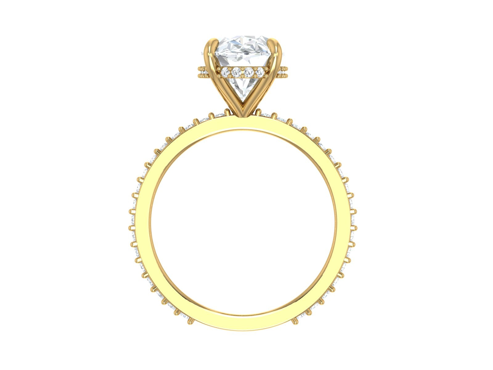 Hidden Halo 7.5 ctw Oval Cut Wedding Ring/ Moissanite Engagement Ring