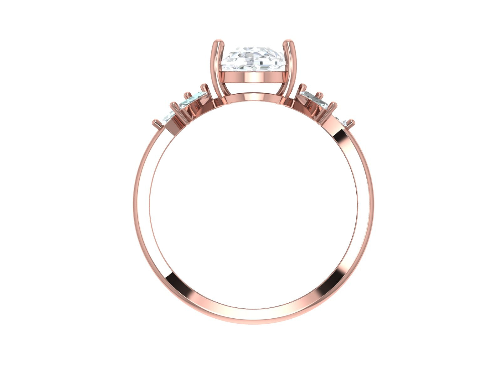 Oval Moissanite engagement ring