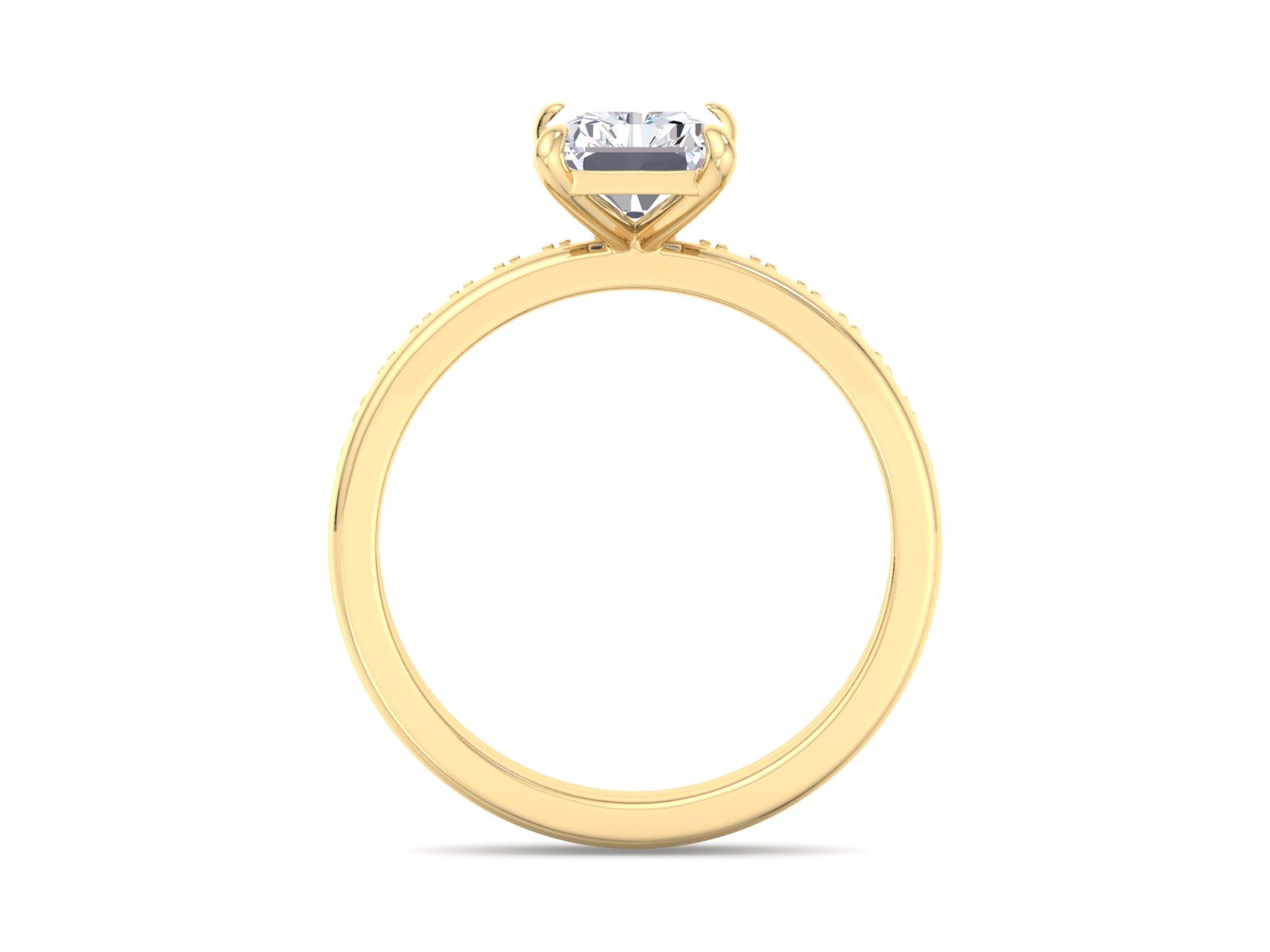 IGI Certified 2.0Ct 14K Rose Gold Radiant Cut Diamond Ring sets