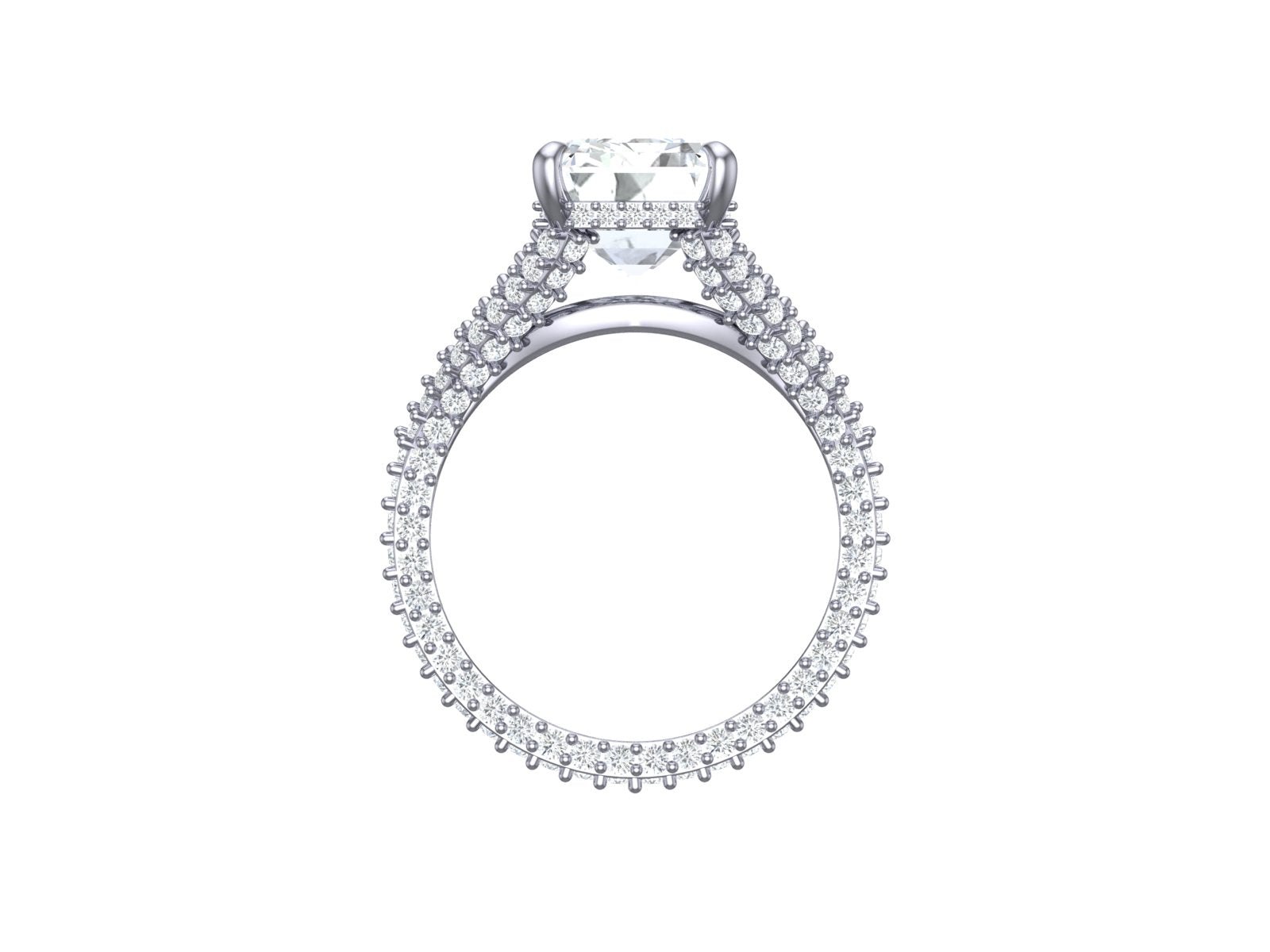 5.34 carat Emerald cut Engagement Ring,Halo Diamond Engagement Ring