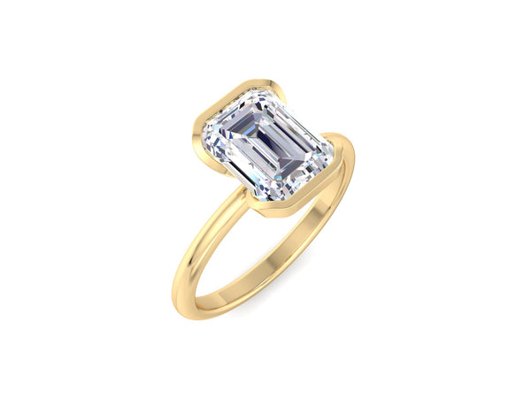 IGI CERTIFIED 2.00 Carat F/VVS2 Emerald Cut Lab Grown Diamond Solitaire Engagement Ring,Wedding Ring