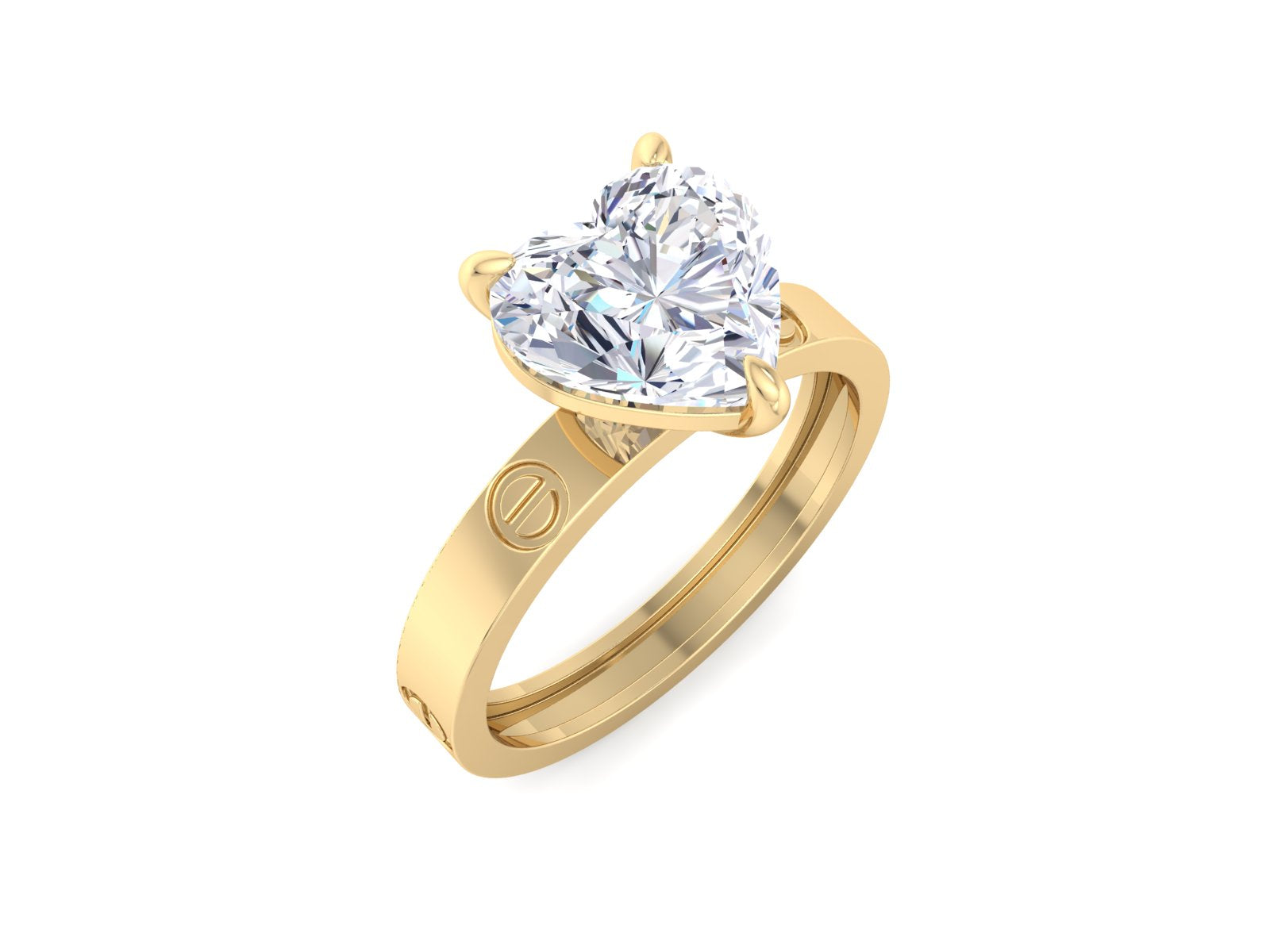 2.50ct Heart Engagement Ring /Heart Shaped Moissanite Ring
