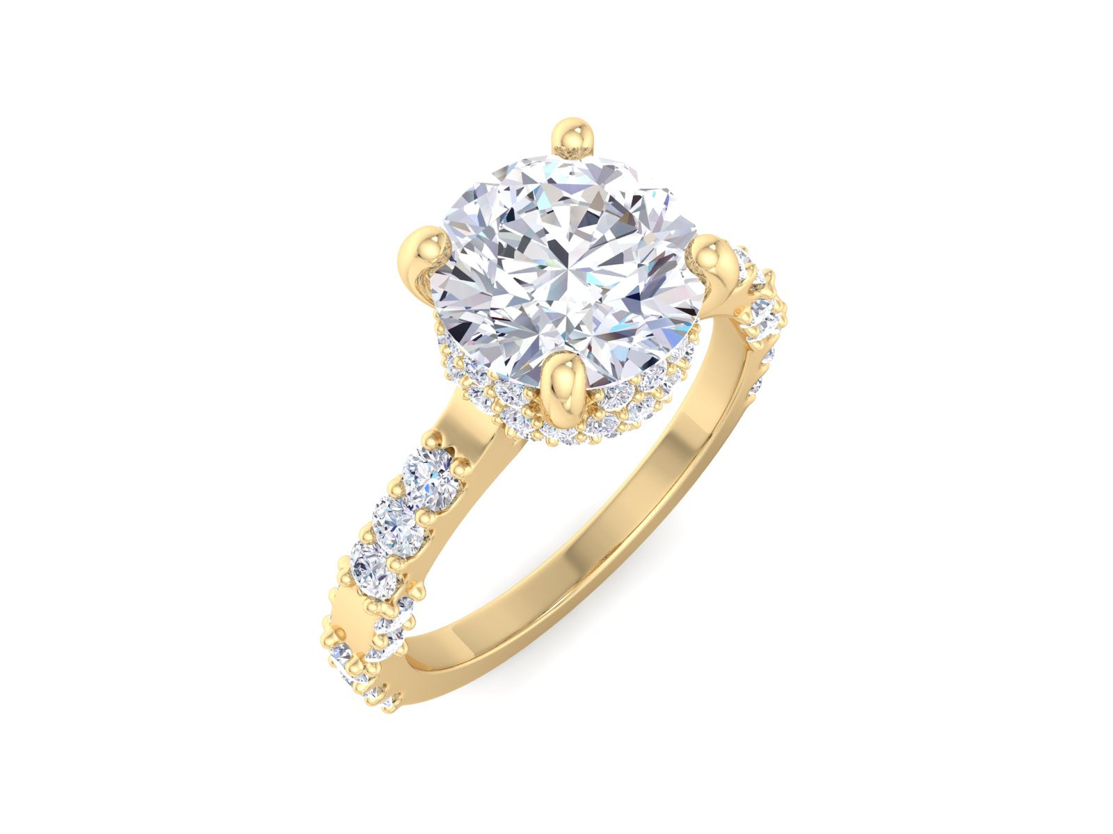IGI Certified 1.00 CT Round Cut Lab Grown Diamond Engagement Ring