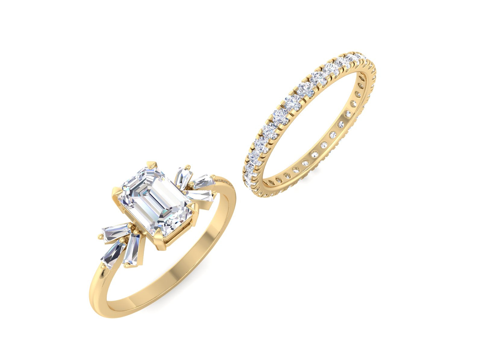 1.00 Carat F/VVS1 Emerald Cut Lab Grown Diamond Solitaire Engagement Ring