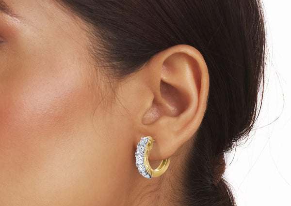 Chunky Lab Grown Diamond Huggie Earrings