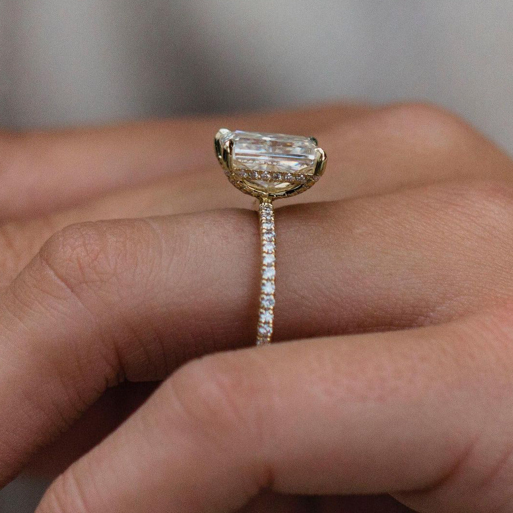 3.55 Carat Radiant cut Engagement Ring, Promise Ring