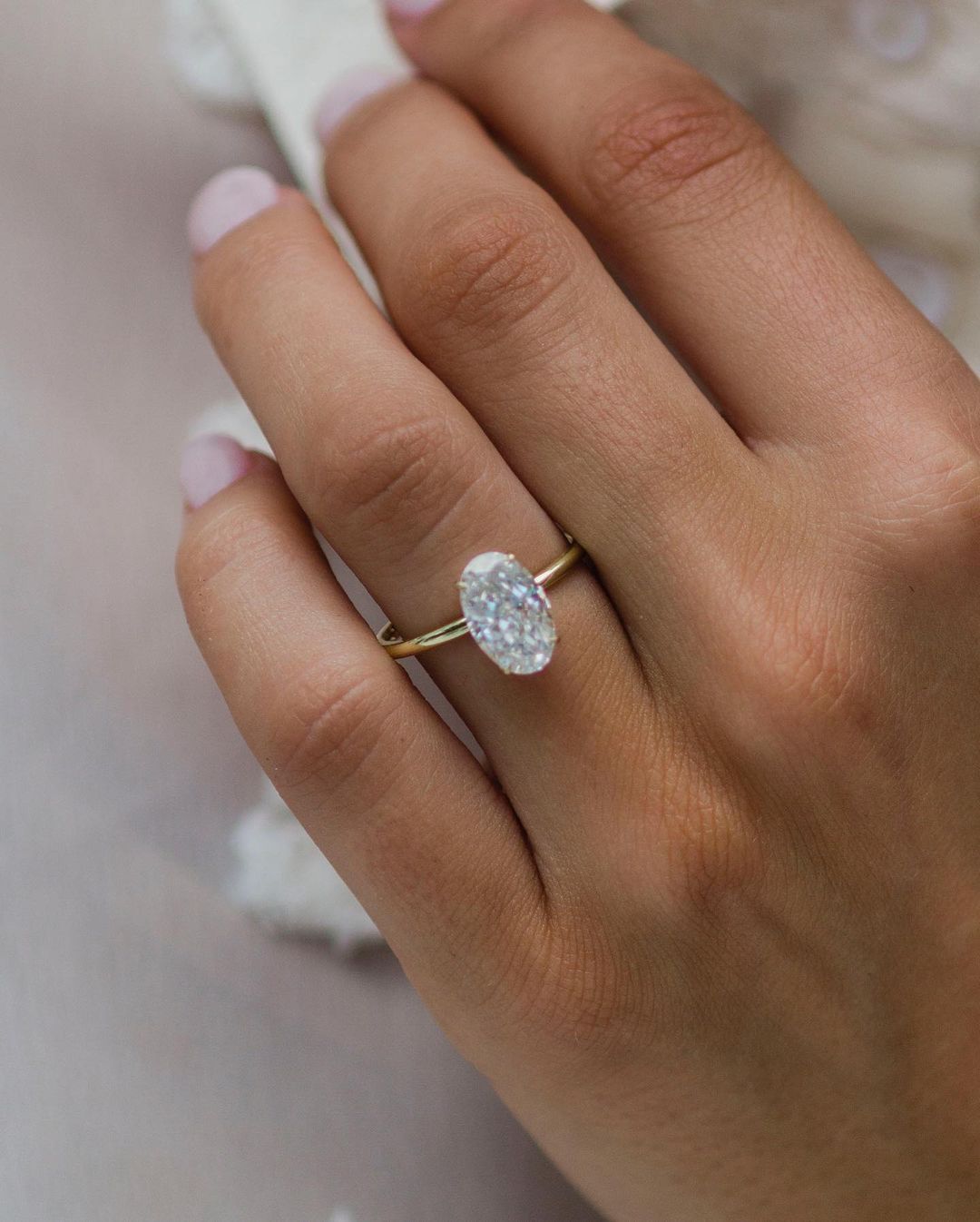 3 CT Forever One Oval Moissanite Ring