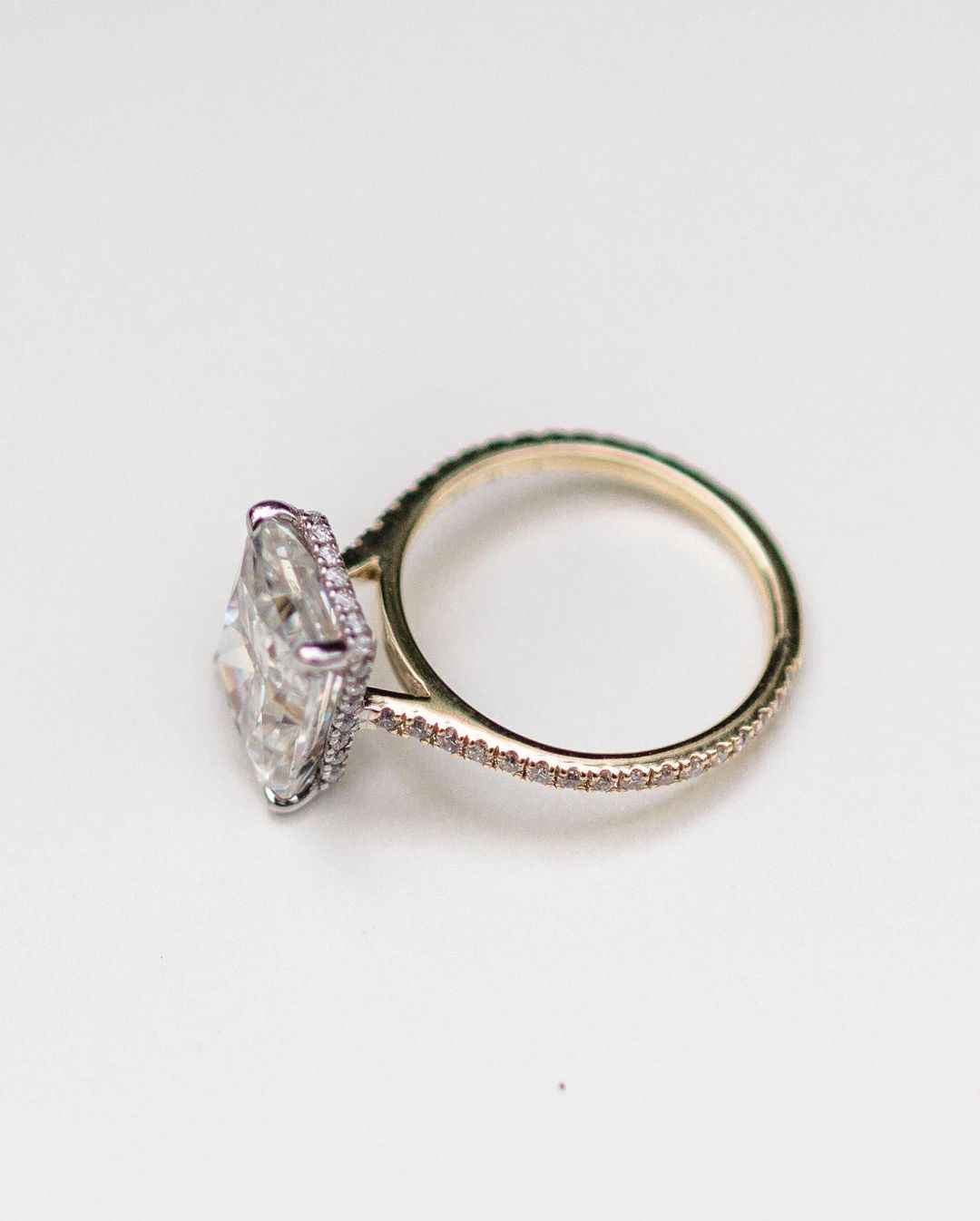 5.30 Carats Radiant Cut Moissanite Diamond Ring