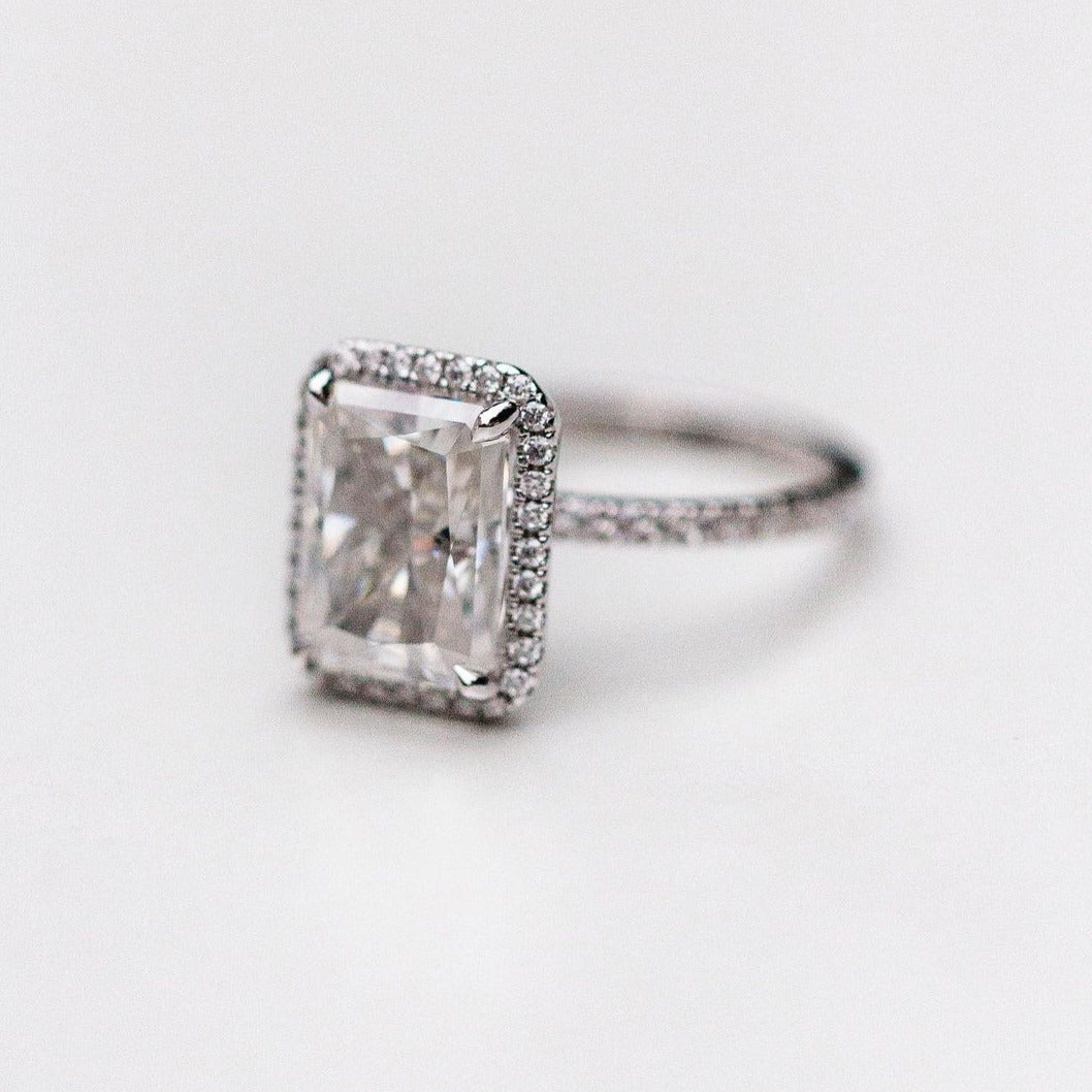 3.55ctw Radiant Cut Dainty Engagement Ring