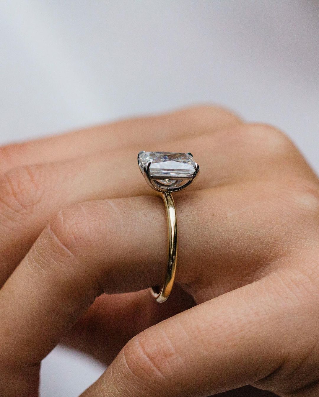 3.8ct Radiant Cut Engagement Ring