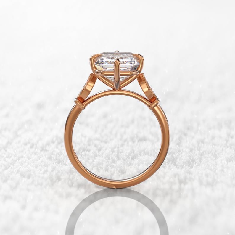 4.00 ct Emerald Cut Engagement Ring