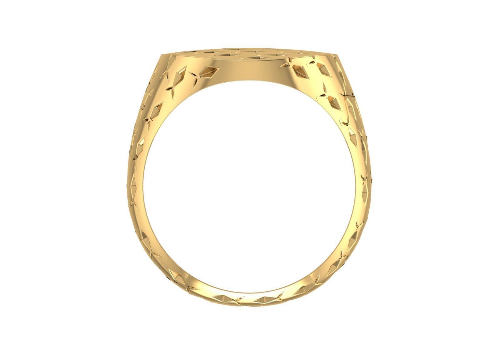 14kt Gold Over Fish Ring, Signet Ring