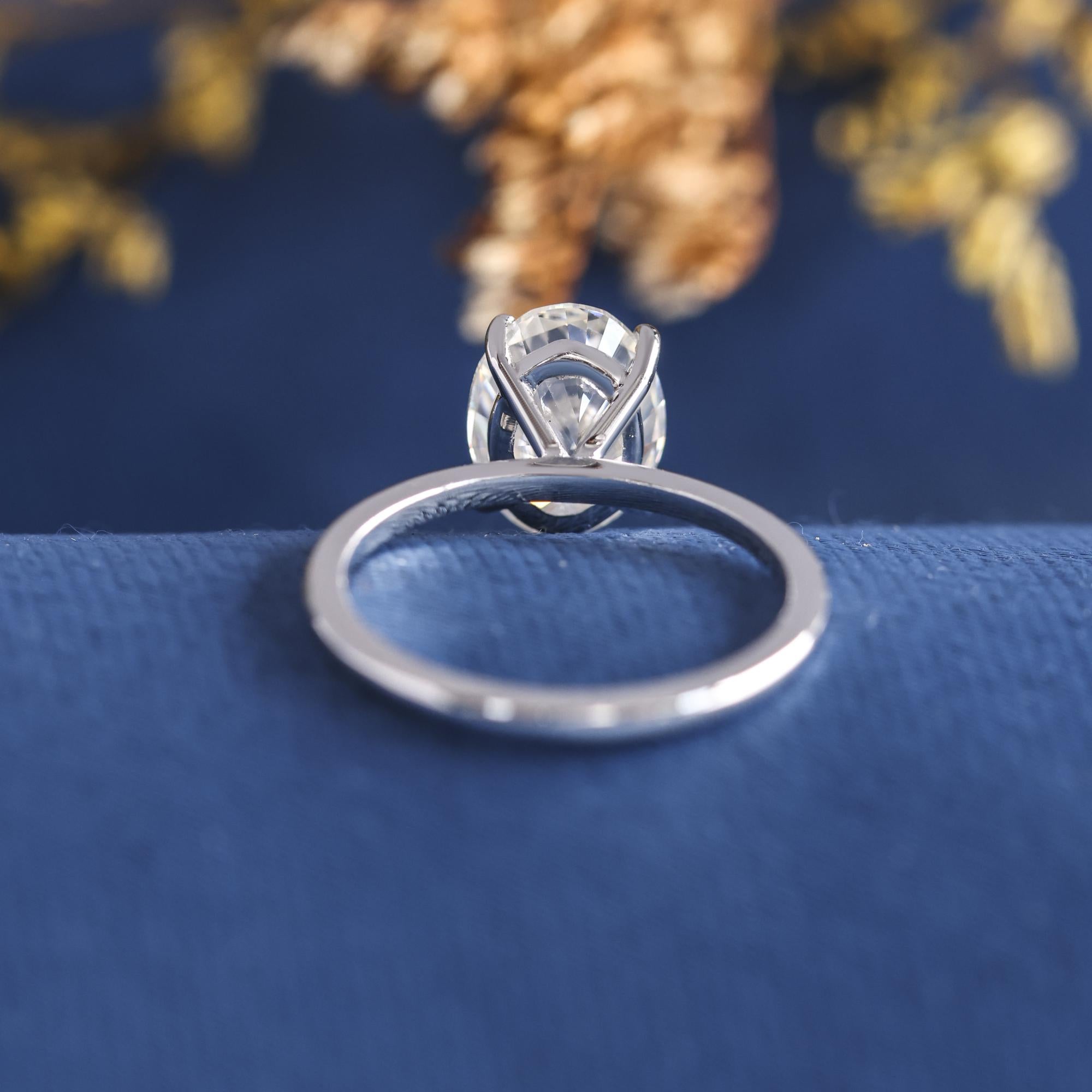 1.5 CT Oval Cut Lab Diamond Engagement Ring