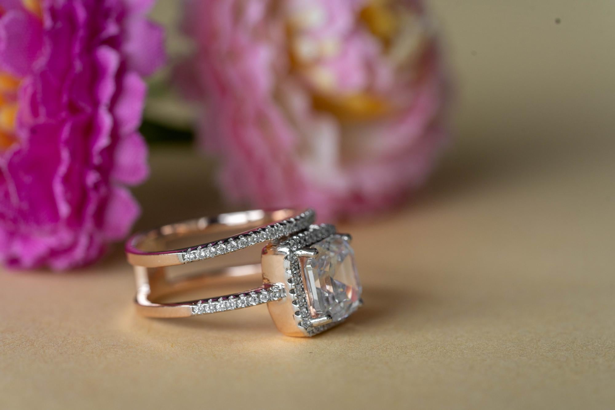 1.5ct Asscher Cut Diamond Engagement Ring