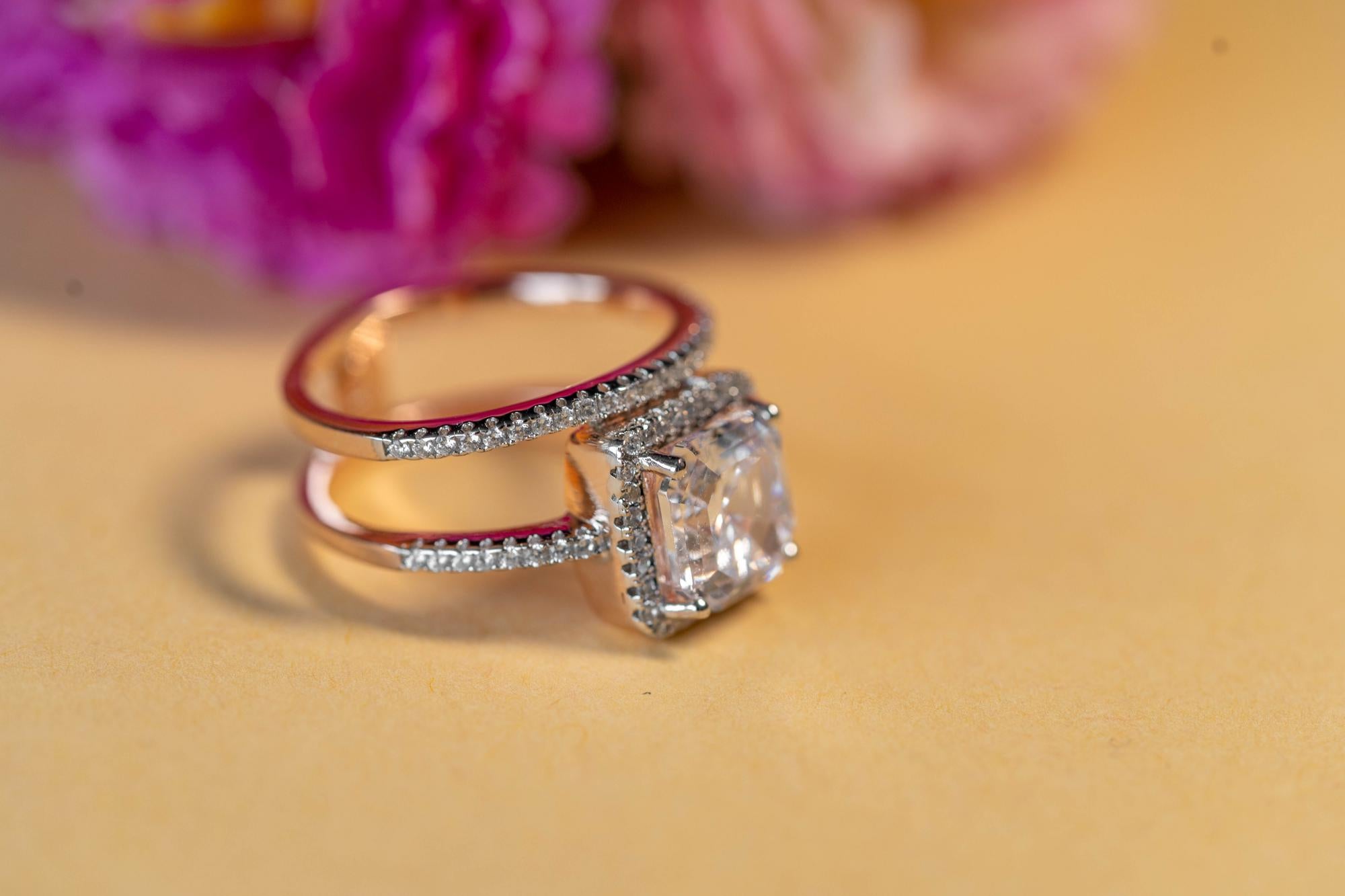 1.5ct Asscher Cut Diamond Engagement Ring