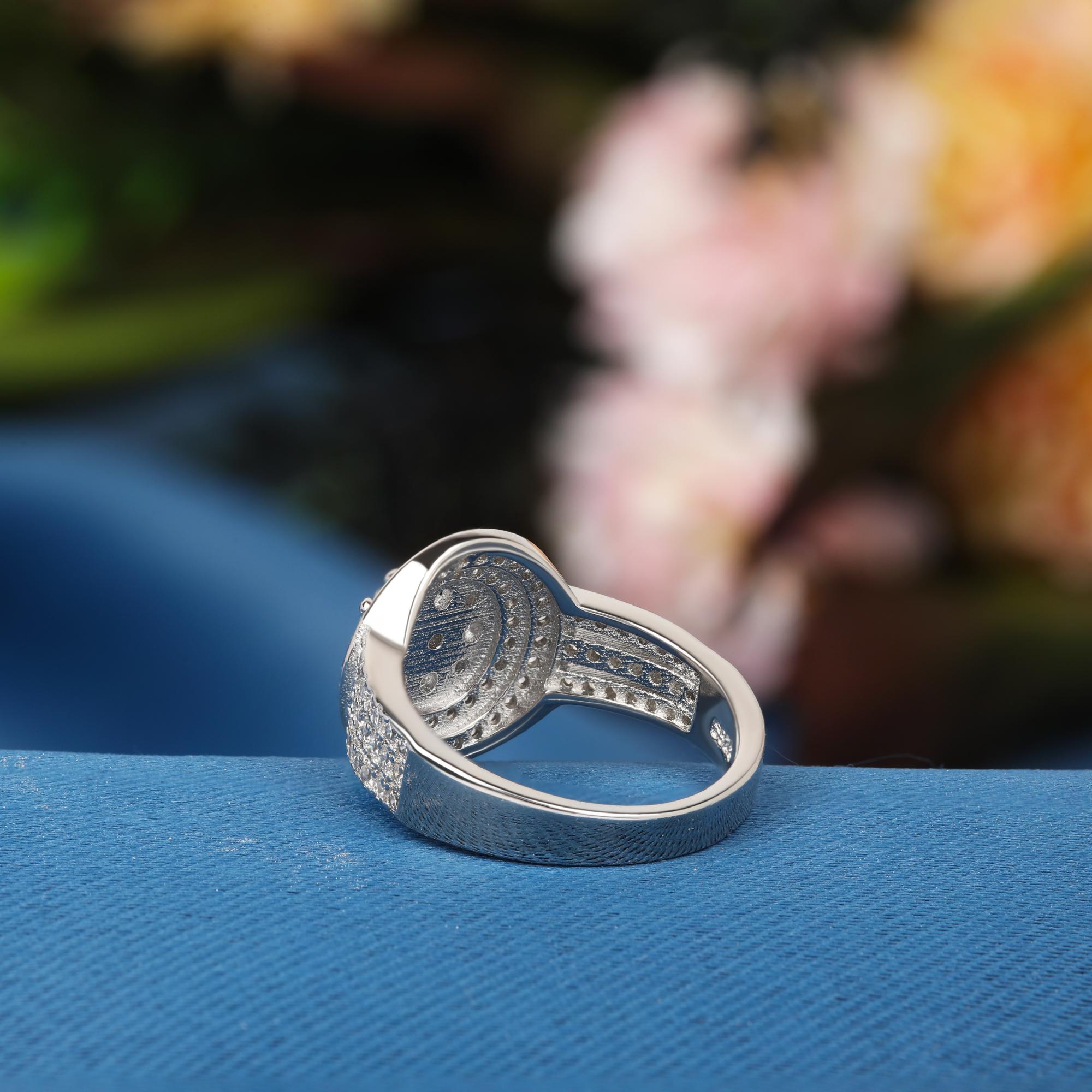 Halo Round Diamond Dainty Ring/ Lab Grown Round Diamond Ring