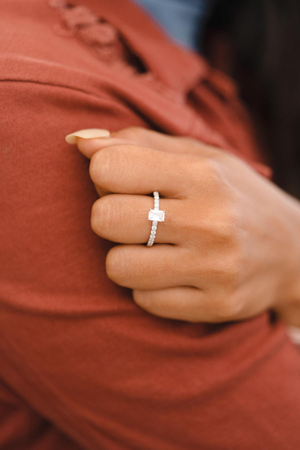 Emerald Cut Diamond Engagement Ring