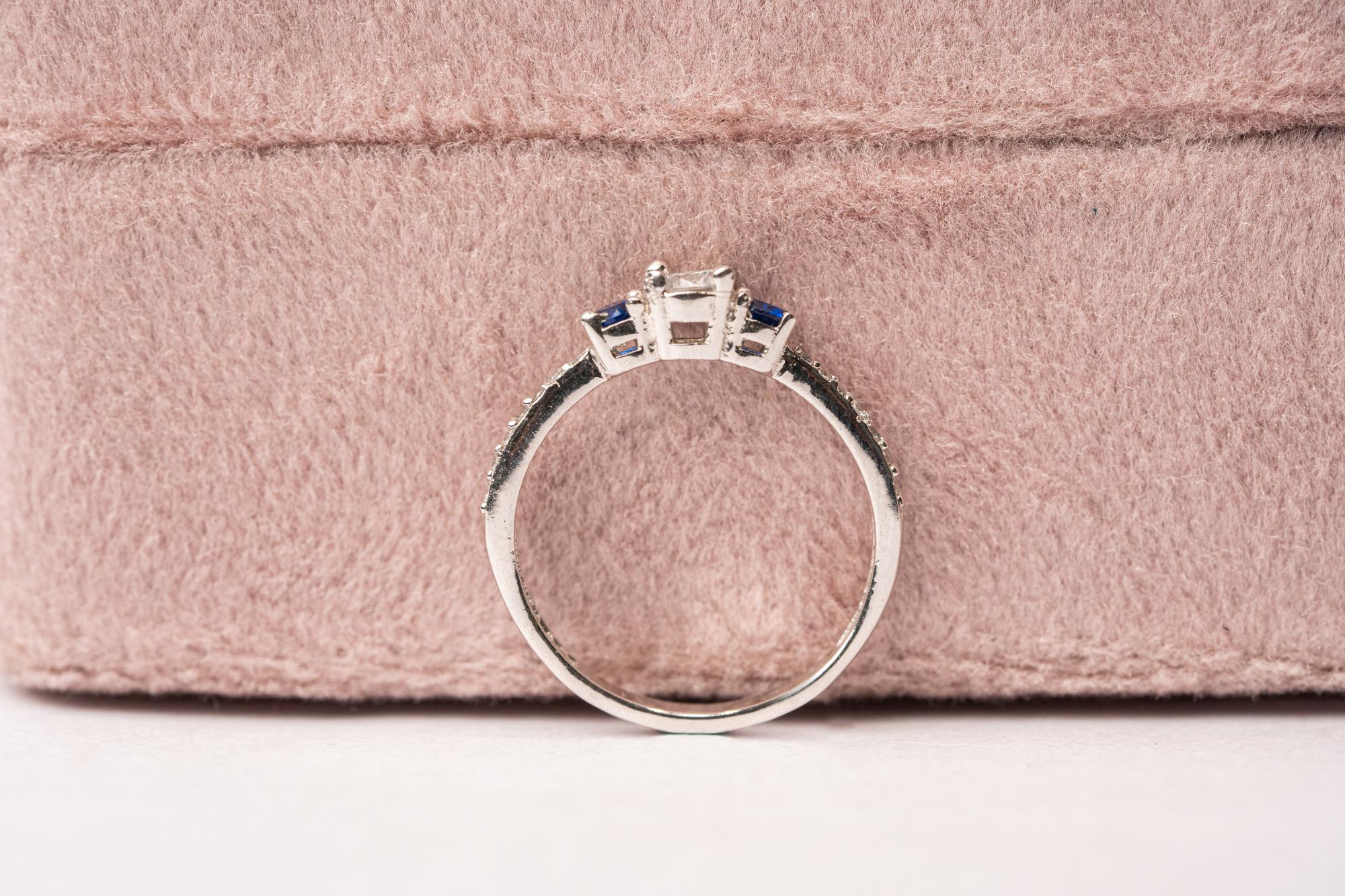 3 stone Trilogy Ring in White Gold engagement ring