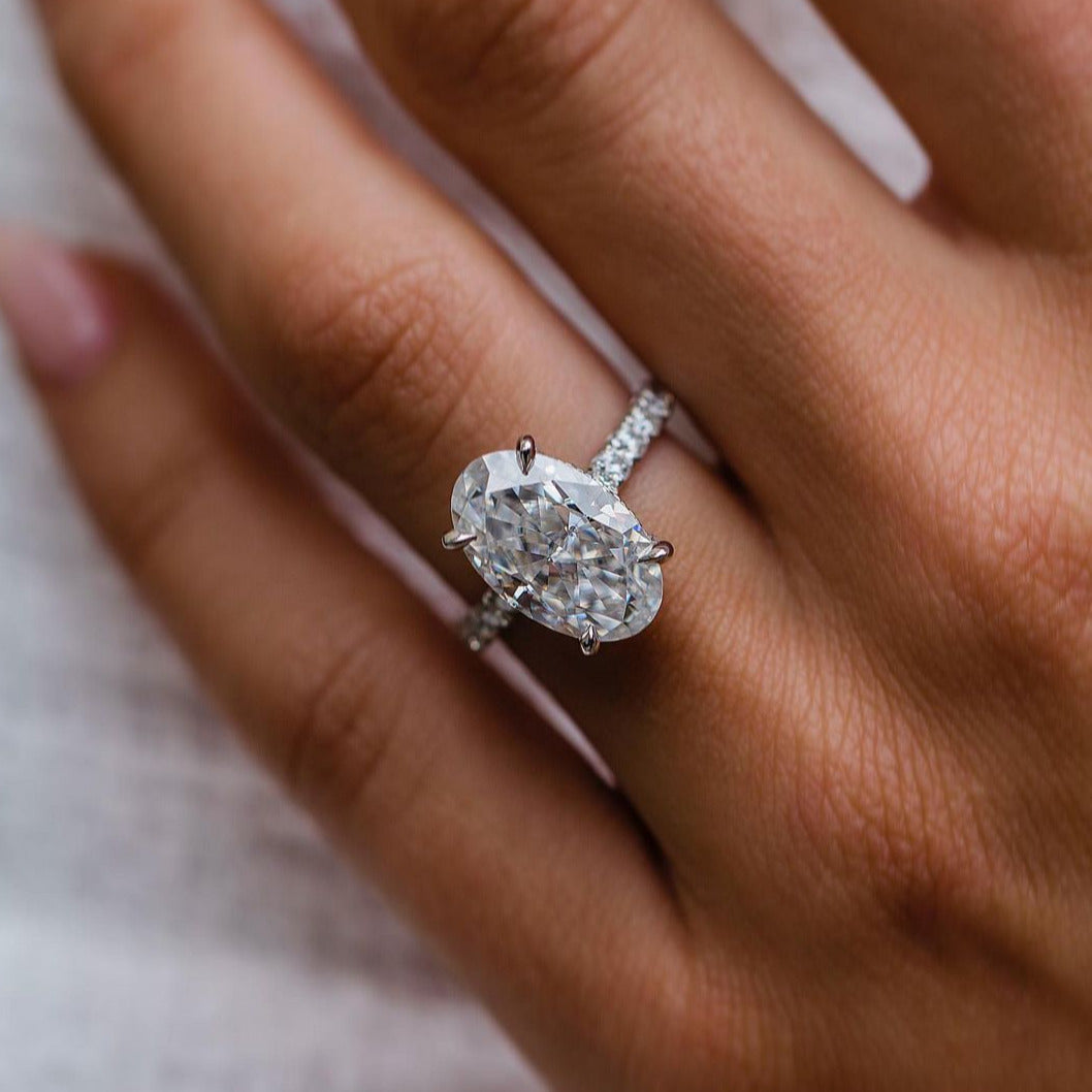 Crushed ice oval diamond Clearance